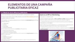 ELEMENTOS DE UNA CAMPAÑA
PUBLICITARIA EFICAZ
8. Medición de la eficacia publicitaria
 