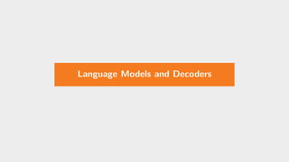 encoder and decoder for language modelss | PDF