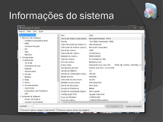 Informações do sistema
 