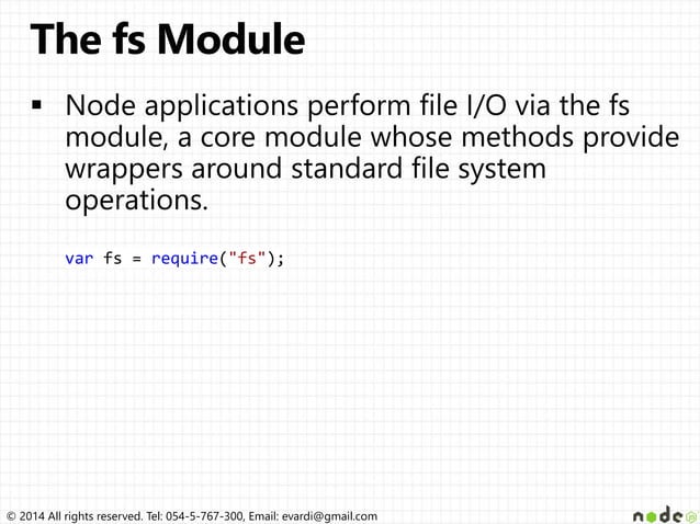 Node.js File system & Streams | PPT