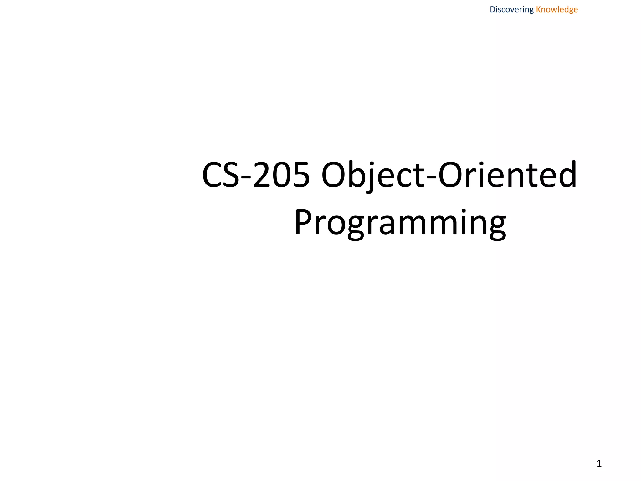Fundamentals of OOP (Object Oriented Programming) | PPT