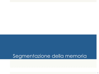 Segmentazione della memoria
19
 