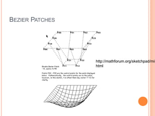 BEZIER PATCHES
http://mathforum.org/sketchpad/mis
html
 
