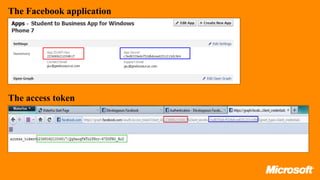 The Facebook application




The access token
 