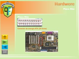 Placa Mãe

Placa Mãe

Conector de energia ATX (24 furos)

SAIR

 