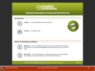 Daniel	
  Arndt	
  Alves	
   Java	
  Swing:	
  Hierarquia	
  Window	
   48	
  
 