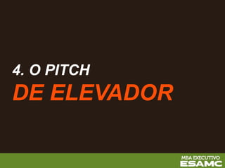 4. O PITCH
DE ELEVADOR
 