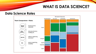 WHAT IS DATA SCIENCE?
Data Science Roles
 