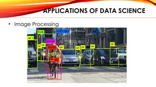 APPLICATIONS OF DATA SCIENCE
• Image Processing
 