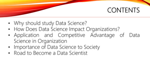 Introduction to Data Science | PPTX | Technology Industry | Industries