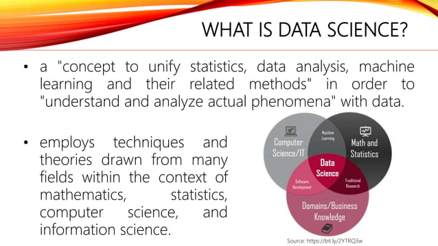 Introduction to Data Science | PPTX | Technology Industry | Industries