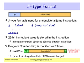 Unconditional System Format Digital principles and computer organisation -Instruction set ...