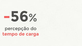 percepção do
tempo de carga
-56%
 