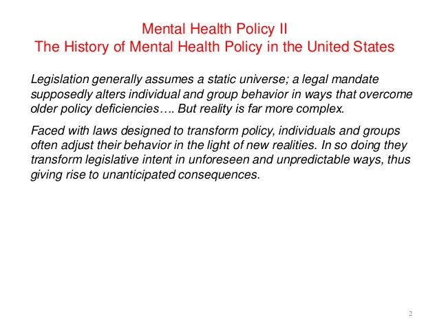 mental health policy