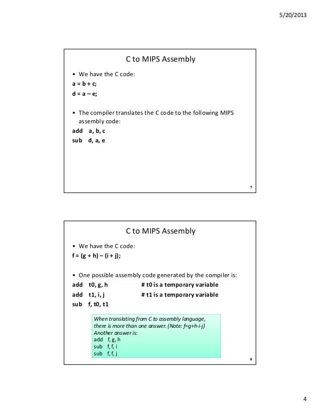 03 Mips Assembly Language