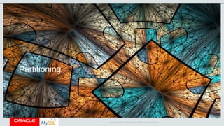 Copyright © 2015 Oracle and/or its affiliates. All rights reserved. |
Partitioning
 