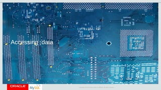 Copyright © 2015 Oracle and/or its affiliates. All rights reserved. |
Accessing data
 