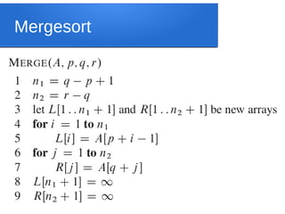 Mergesort
 