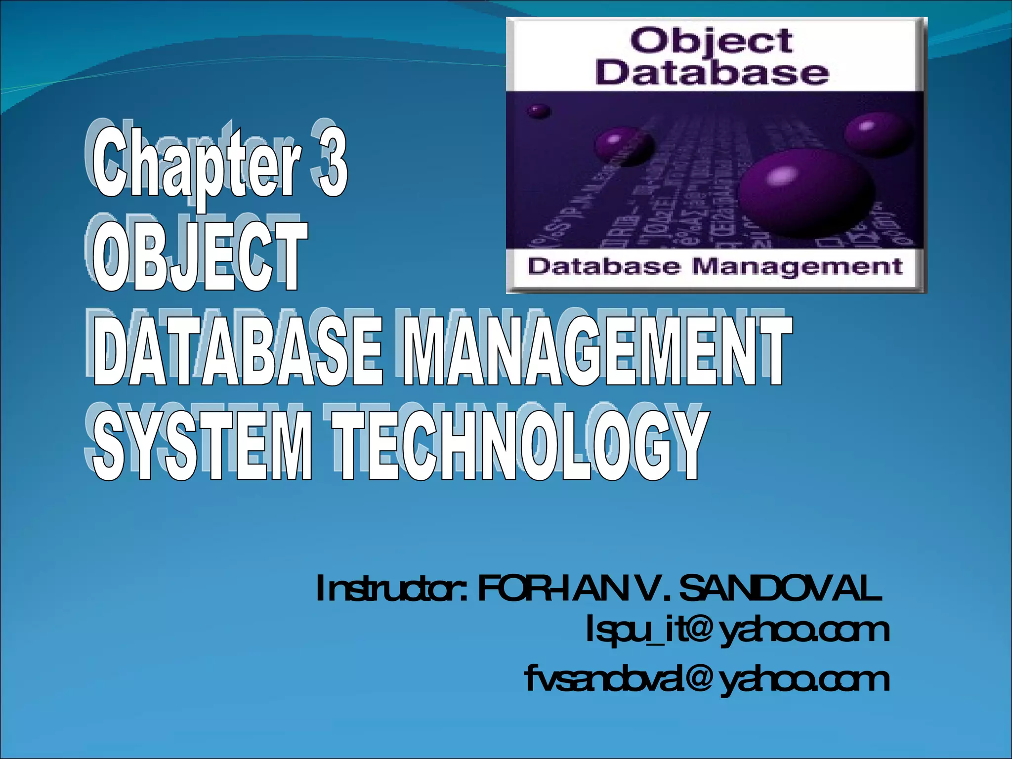 03 Object Dbms Technology | PPT