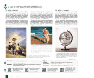 Elements configuradors del llenguatge visual
54
Vocabulari
Acromàtic	
Composició o forma que no té color.
				
Nom que prenen totes les imatges o escenes on hi hagi el blanc, el
negre i/o la gamma de grisos.
Brillantor	
Efecte que s’aconsegueix per contrast entre un espai en blanc i les zones més
o menys fosques que l’envolten.
Degradat Variació progressiva i constant d’un to a un altre.
Entonació Graduació dels colors i valors per obtenir un efecte harmònic.
Lluminositat Quantitat de blanc que té un to.
Monocromàtic S’aplica a aquelles figures o formes que tenen un sol to o color.
Az
Enllaços Web
@
• 
Web del Ministeri d’Educació
sobre els efectes de la llum en
recrear el volum.
• 
Presentació multimèdia  
titulada «llum i volum».
• 
Recurs educatiu dedicat a
les propietats de la llum i
l’ús que se’n fa en l’art.
http://goo.gl/5PM3bs
http://goo.gl/TZRgvl
http://goo.gl/zuO4Xx
5.1 La llum en la pintura
La llum és la clau present en cada pinzellada,
l’essència en cada gota de color plasmada en el
quadre. Per aquest motiu l’interès per captar la
llum, els seus efectes en l’atmosfera i en els cossos
ha estat un tema de màxim interès per als artistes,
atès que, juntament amb el color i la perspectiva,
la llum és essencial en tota obra pictòrica.
Quan contemplem qualsevol escena, observem
una il·luminació concreta. Si no, hi veuríem només
foscor i negror. La il·luminació pot revestir infinites
formes, que indefectiblement condicionen el resultat
final de l’escena representada i, per tant, la percepció
que en tenim.
5.2 La llum i la fotografia
La fotografia és una combinació fascinant d’art i
ciència. El significat literal de fotografia és “pintura
amb llum”, i és la qualitat de la llum el que, en ge-
neral, més contribueix a l’èxit d’una foto. Aquesta
qualitat acostuma a caracteritzar les obres d’alguns
fotògrafs, i val la pena experimentar-hi per intentar
desenvolupar un estil propi.
La llum configura les parts il·luminades d’un te-
ma, però també es pot utilitzar per crear una nova
composició i idea i, per extensió, per “pintar” una
imatge original. Les fonts de llum són tan diverses
com les impressionants imatges que aquestes fonts
de llum permeten crear.
LA LLUM EN L’ART DE LA PINTURA I LA FOTOGRAFIA
Chema MADOZ (1958). «L’esperit de l’objecte», 2002.
En paraules d’aquest reconegut autor, “la fotografia cons-
titueix en termes generals un procés monocromàtic, és
en les seves subtils gradacions de tonalitats i de valor on
rau la seva bellesa artística”.
Igual que en tots els aspectes susceptibles d’in-
vestigació, la tècnica de la llum ha anat millorant
amb el temps. Per exemple, durant l’edat mitjana
no hi ha efectes lumínics, llums direccionals o con-
trastos de clarobscur. A aquests efectes s’arriba en
el Renaixement, quan els pintors investiguen per
copiar la realitat d’una manera fidedigna.
El segle XVIII, amb l’art barroc, introdueix grans
contrastos lumínics, efectistes, que doten les obres
d’una gran intensitat. I tots aquests estudis sobre la
llum perduren en els moviments d’avantguarda fins
a la pintura contemporània.
Joaquim SOROLLA (1863-1923). «Pescadora amb el
seu fill», 1908. En aquesta obra, la llum és l’element
fonamental que marca la direccionalitat de la com-
posició i modula els marcats contrastos de color que
donen realisme i calidesa a l’escena. Sorolla va ser un
fidel representant del luminisme, famós perquè en la seva
obra va saber reproduir d’una manera única la bellesa dels
paisatges mediterranis.
Francisco de GOYA (1746-1828). «La verema», 1787.
L’ús correcte de la tècnica del clarobscur dota aquesta composició
de més expressivitat, força plàstica i naturalisme.
• 
Documental sobre el cèle-
bre pintor Vermeer i el seu
tractament de la llum.
http://goo.gl/l4h5Fv
 