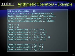 03 Operators and expressions | PPT