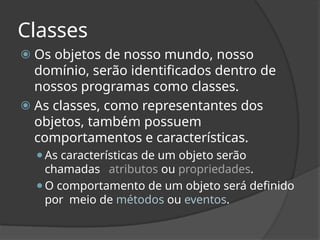 Introdução à Programação Orientada a Objetos com C# e Visual Studio | PPTX