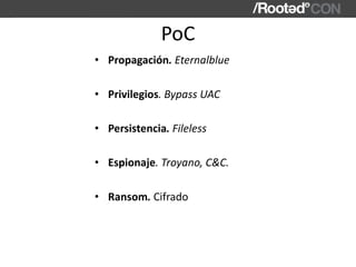 Pablo González y Francisco Ramirez - Anatomy of a modern malware. How easy the bad guys can f*** the world [rootedvlc4]