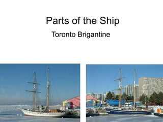 Parts of the Ship
Toronto Brigantine
 