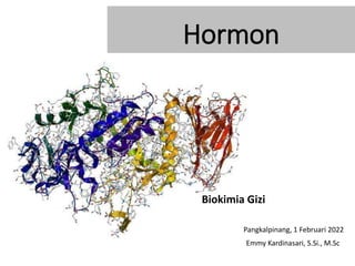 Hormon
Biokimia Gizi
Pangkalpinang, 1 Februari 2022
Emmy Kardinasari, S.Si., M.Sc
 