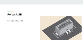 Conector interno 3.1
Portas USB
 