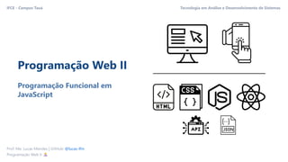 Slide sobre Programação Funcional em JavaScript | PDF