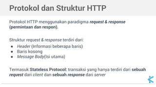 Pemrograman Web - Protokol HTTP | PPT