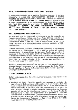 Proyecto De Ley 1545 De Equilibrio Finaciero 2008