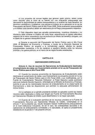 Proyecto De Ley 1545 De Equilibrio Finaciero 2008