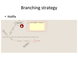 Branching	
  strategy	
  
•  HoKix	
  
 