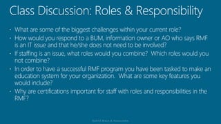 RMF Roles and Responsibilities (Part 1) 