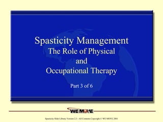 Spasticity Management The Role of Physical and Occupational Therapy Part 3 of 6 
