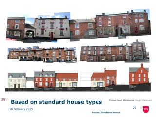 18 February 2015
22
Source: Davidsons Homes
Based on standard house types
 