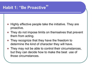 03 the eight habits of highly effective people | PPT