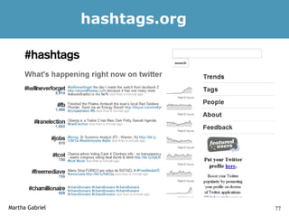 hashtags.org




Martha Gabriel                  77
 