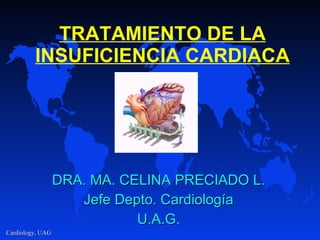 TRATAMIENTO DE LA INSUFICIENCIA CARDIACA DRA. MA. CELINA PRECIADO L. Jefe Depto. Cardiología U.A.G. 