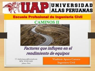 Vladimir Apaza Canaza
Ingeniero Civil
Escuela Profesional de Ingeniería Civil
 vladimirapaza@hotmail.com
RPM #938114420
Juliaca- Perú
 