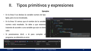 03 - Unidad II - La Plataforma .NET y C# - 2. Tipos Primitivos y ...