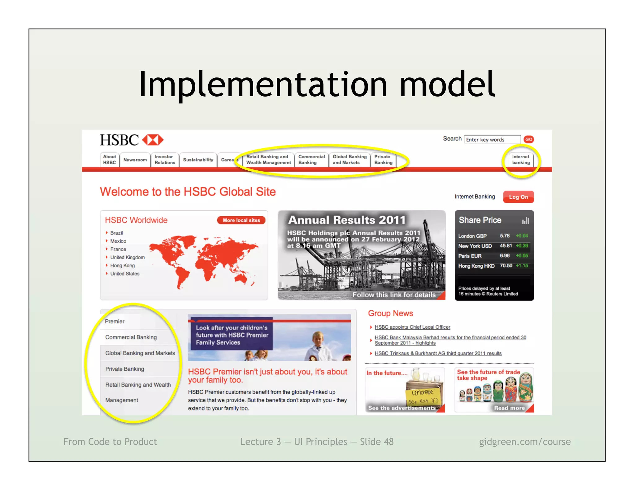 Implementation model




From Code to Product   Lecture 3 — UI Principles — Slide 48   gidgreen.com/course
 