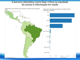 A barreira idiomática como fator crítico na equidade
do acesso à informação em saúde
 