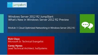 Windows Server 2012 R2 Jump Start - Networking
