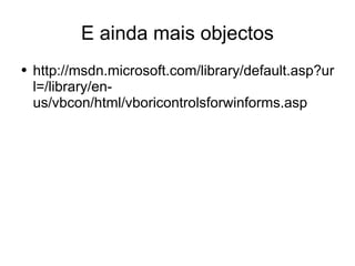 Desenvolvimento em .Net - User Interface