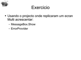 Desenvolvimento em .Net - User Interface