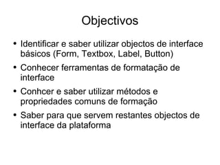 Desenvolvimento em .Net - User Interface