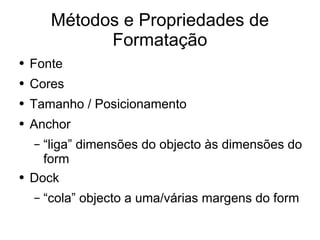 Desenvolvimento em .Net - User Interface